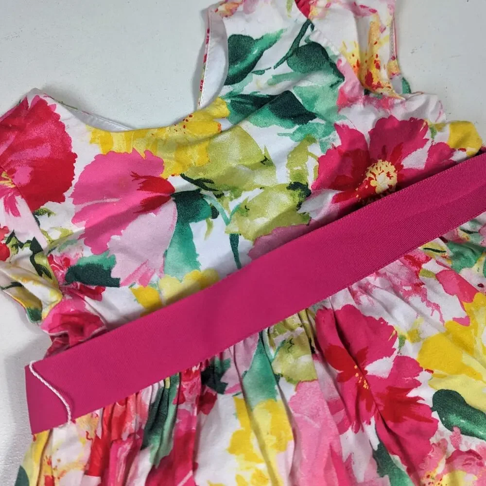 Ralph Lauren Dress Girls Sz 18m Floral Girly Preppy Easter Spring